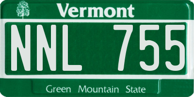 VT license plate NNL755