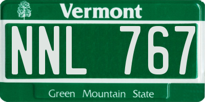VT license plate NNL767