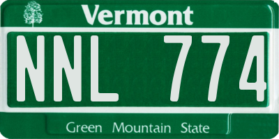 VT license plate NNL774