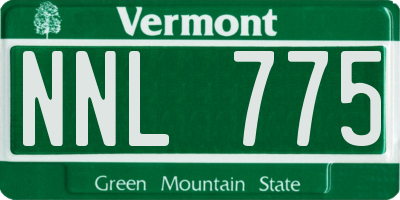 VT license plate NNL775