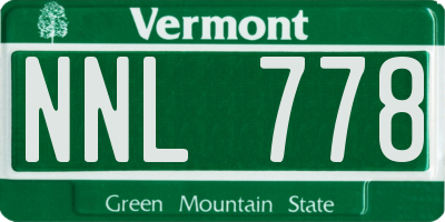 VT license plate NNL778