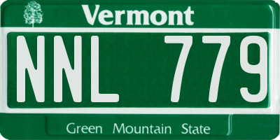VT license plate NNL779