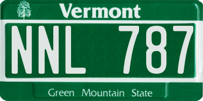 VT license plate NNL787