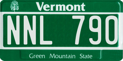 VT license plate NNL790