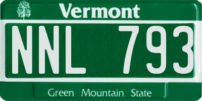 VT license plate NNL793