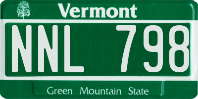 VT license plate NNL798