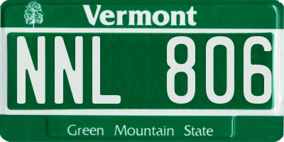 VT license plate NNL806