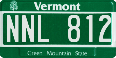 VT license plate NNL812