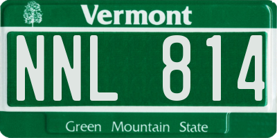 VT license plate NNL814