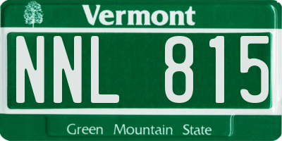 VT license plate NNL815