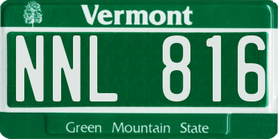 VT license plate NNL816