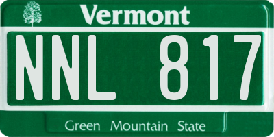 VT license plate NNL817