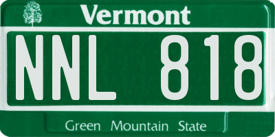 VT license plate NNL818