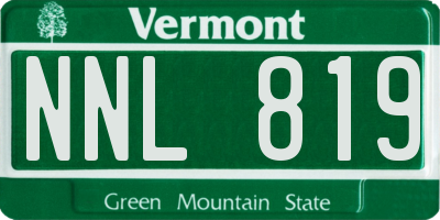 VT license plate NNL819