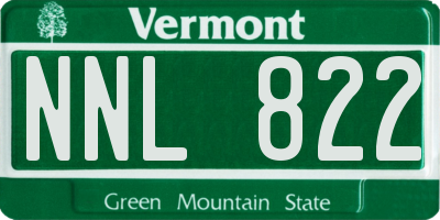 VT license plate NNL822