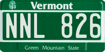 VT license plate NNL826