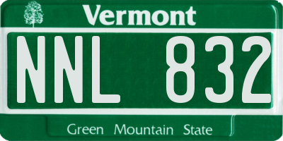 VT license plate NNL832
