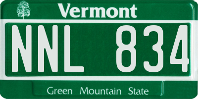 VT license plate NNL834