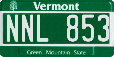 VT license plate NNL853