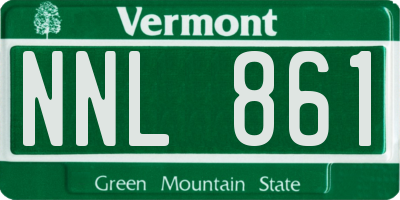 VT license plate NNL861