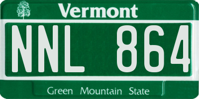 VT license plate NNL864