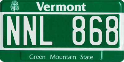 VT license plate NNL868