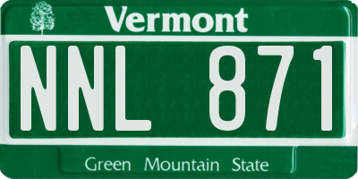 VT license plate NNL871