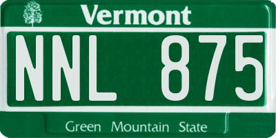 VT license plate NNL875