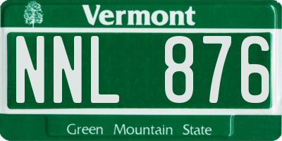 VT license plate NNL876