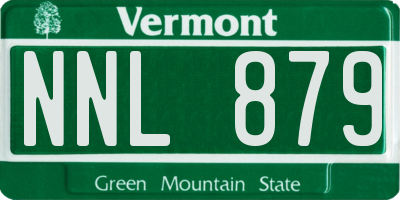 VT license plate NNL879