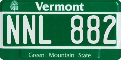 VT license plate NNL882