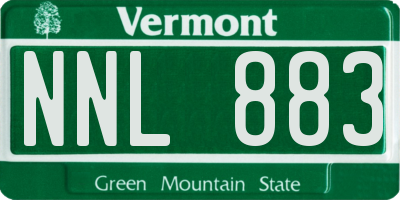 VT license plate NNL883