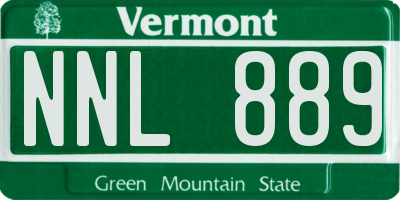 VT license plate NNL889