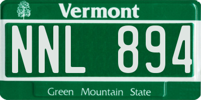 VT license plate NNL894
