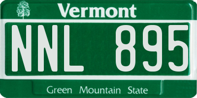 VT license plate NNL895