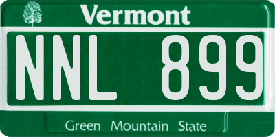 VT license plate NNL899