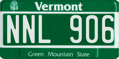 VT license plate NNL906