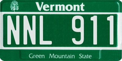 VT license plate NNL911