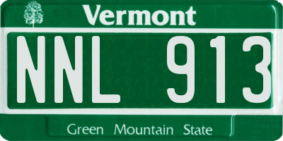 VT license plate NNL913
