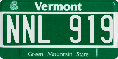 VT license plate NNL919