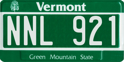 VT license plate NNL921