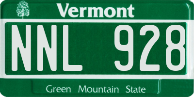 VT license plate NNL928