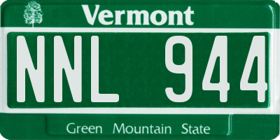 VT license plate NNL944