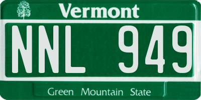 VT license plate NNL949