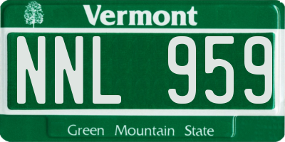 VT license plate NNL959