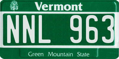 VT license plate NNL963