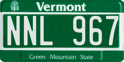 VT license plate NNL967