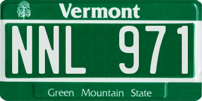 VT license plate NNL971