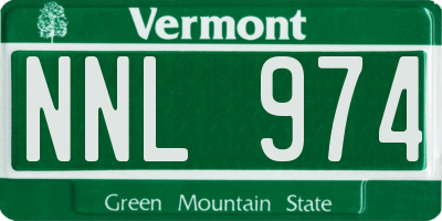 VT license plate NNL974