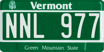 VT license plate NNL977